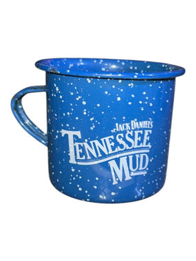 Vintage Jack Daniel's Tennessee Mud Coffee Mug Blue with Handle